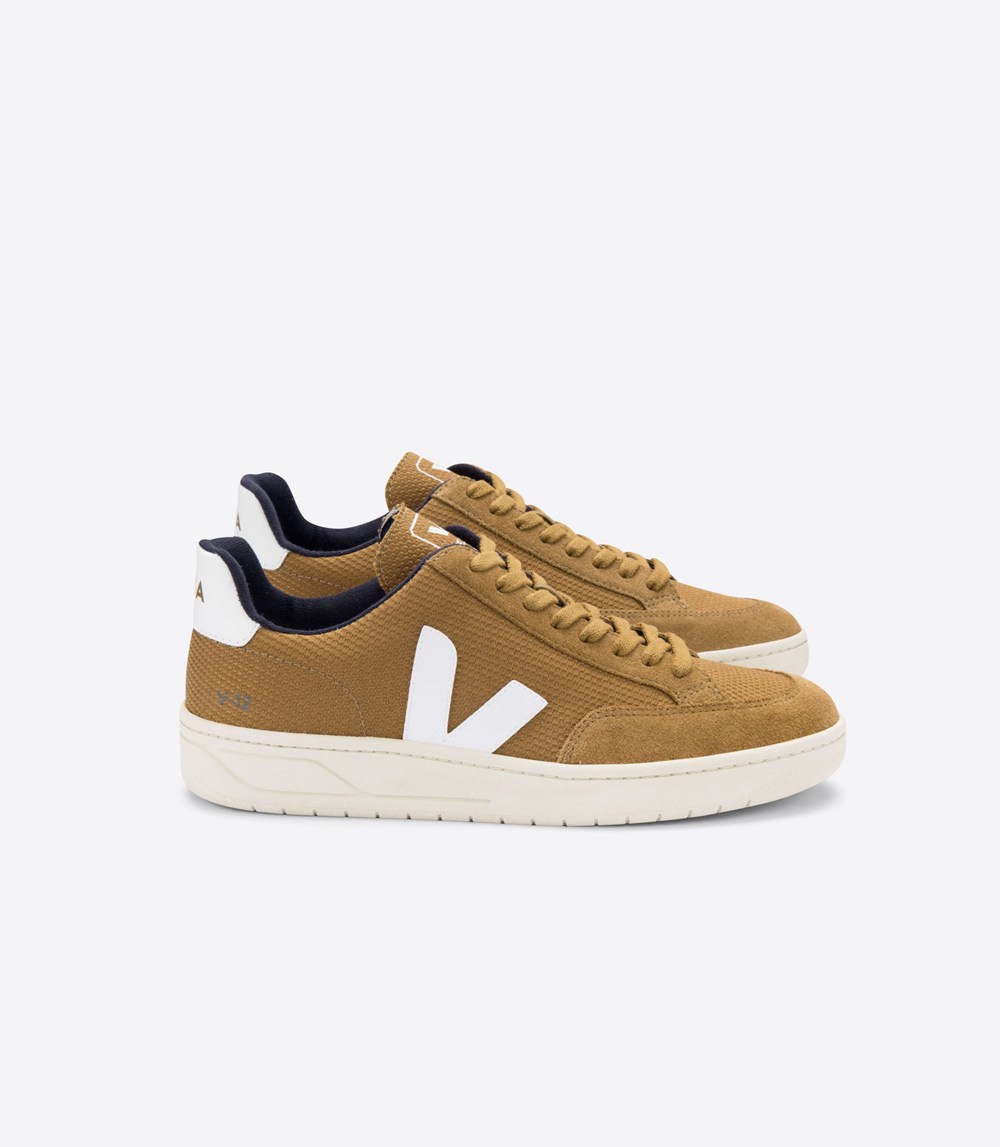 Veja Sneakers Herr - V-12 B-Mesh Tent - Bruna/Vita - 637851-POX